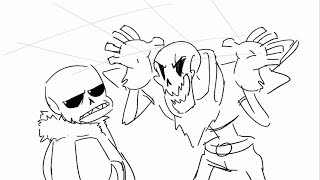 Underfell Paps and Sans  Meet The Human [upl. by Alilad874]