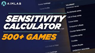 How to convert your sensitivity to any game in Aim Lab  500 Games [upl. by Aiuhsoj247]