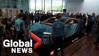 Lego builds lifesize fullydrivable Bugatti Chiron [upl. by Yssej]