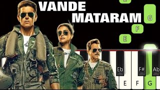 Vande Mataram  The Fighter Anthem 🔥  Piano tutorials  Piano Notes  Piano Online pianotimepass [upl. by Aig]