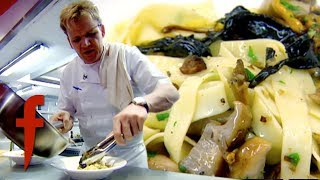 Gordon Ramsay Shows How To Make Fresh Pasta for Tagliatelle and Wild Mushrooms  The F Word [upl. by Laefar]