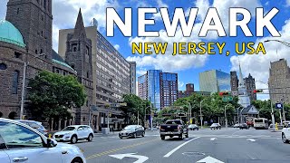 New Jersey Driving Tour USA  Downtown Newark  4K [upl. by Eugor]