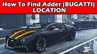 HOW TO FIND ADDER Bugatti Veyron Location in GTA V  Expensive Hypercar for FREE [upl. by Menell]