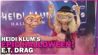 Heidi Klum stuns as ET in Drag at Halloween party A new level of costume creativity [upl. by Llekim]