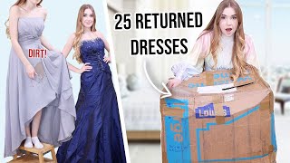 I Bought Prom Dress Returns 25 dresses for cheap [upl. by Emelina]