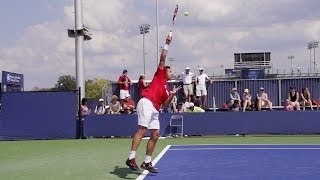 Stanislas Wawrinka Serve In Super Slow Motion  2013 Cincinnati Open [upl. by Arlana]