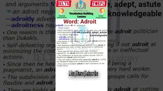 Adroit meaning and example  American and British pronunciations IELTS and TOEFL Academy [upl. by Elana]