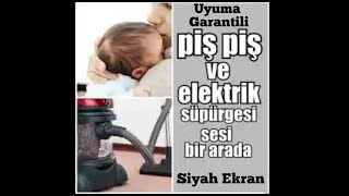 Piş Piş Sesi Ve Elektrik Süpürgesi Sesi İkisi Birlikte Uyuma Garantili 15 Saat Siyah Ekrankolik [upl. by Grory]