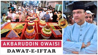 Akbaruddin Owaisi attends Grand Dawat E Iftar at Riyasath Nagar Chandrayangutta in Hyderabad [upl. by Adamek]