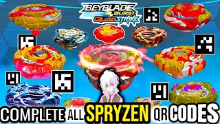 Conquer ALL NEW Spryzen Beyblade QR codes in Beyblade Burst app  Beyblade Game Qr Codes [upl. by Elrahc783]