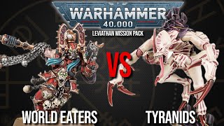 World Eaters Vs Tyranids  Warhammer 40k Battle Report [upl. by Annia]