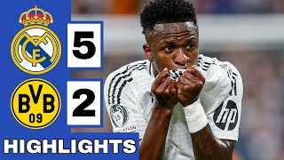 ⚪️Real Madrid vs Borussia Dortmund 52 Extended HIGHLIGHTS  UEFA Champions League [upl. by Drawe]