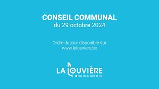 Conseil communal du 29 octobre 2024 [upl. by Aizirk]