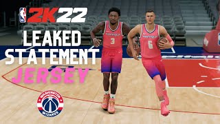 Wizards Cherry Blossom Jersey NBA2K22 JERSEY TUTORIAL [upl. by Meredithe]