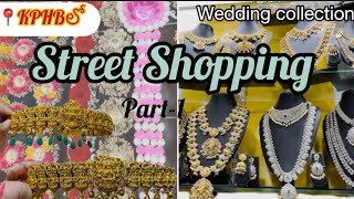 Street shopping in Kphb  imitation Jewellery  Kurti Sets  white stoned Jewellery kphb street [upl. by Issor310]