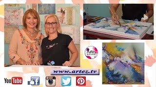 Pintura abstracta con acrilicos profesionalesNora Pareja [upl. by Chad]