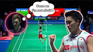 Powerful Prime Momota against Viktor Axelsen to All England Champion [upl. by Annaesor]