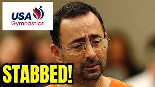 DISGRACED USA OLYMPIC GYMNAST Doctor Larry Nassar STABBED MULTIPLE TIMES in FEDERAL PRISON [upl. by Coppock606]