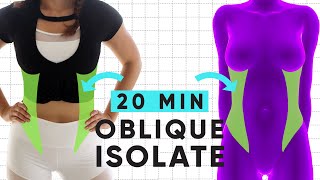 20 Minute Waist Shaping Workout  at home exercises for sleek obliques [upl. by Atinauj]