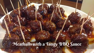 Homemade Meatballs in a Tangy BBQ Sauce  Cocktail Meatballs  Easy Appetizer  Amy Learns to Cook [upl. by Laetitia]