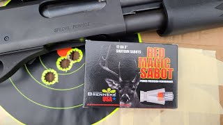 Brenneke Red Magic 3quot 1oz Sabot Slug Test W Remington 870 Special Purpose amp Fully Rifled Barrel [upl. by Latonia95]