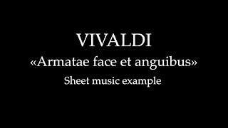 A Vivaldi Armatae face et anguibus  Sheet music example [upl. by Aicekal]