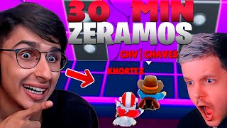 💥ZEREI com khortex MEU PATO  30 MINUTOS no BLOCK DASH Stumble Guys 💥Chaves Games💥 [upl. by Ylnevaeh686]