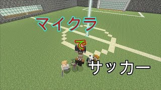 マイクラwiiuマイクラでサッカーをやってみた！！ [upl. by Acessej104]