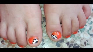 Cute Toe Nail Art Tutorial for Little Girl No Tools Easy Nail Art for Beginners  Rose Pearl [upl. by Aramoiz345]