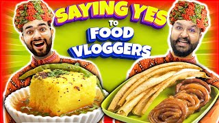 Saying YES to Food Vloggers For 24 Hours 😱 GUJARAT EDITION [upl. by Aihsenal]