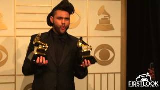 WINNER of BEST RampB PERFORMANCE The Weeknd in the press room at the 58th GRAMMY Awards in Los Angele [upl. by Jsandye]