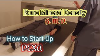 How to Start Up BMD Bone Mineral Density Machine Lunar iDXA GE Densitometer [upl. by Gerius]