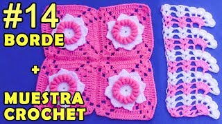 Borde fácil de tejer para mantitas de bebe y unir a la mantita paso a paso [upl. by Ahseiat796]