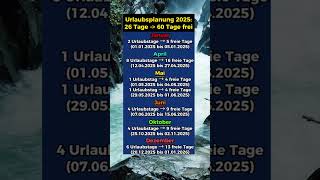 Mit 26 Urlaubstagen 60 Tage frei [upl. by Dunc901]