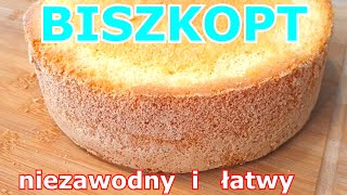 Bardzo puszysty i niezawodny BISZKOPT który się zawsze udaje 👌 łatwe ciasto do przekładania 👍 [upl. by Etezzil]