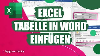 ExcelTabelle in Word einfügen  so klappts [upl. by Nikola574]