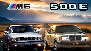 MercedesBenz W124 500E vs BMW M5 E34 Drag Race [upl. by Nnyleve]