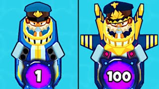 Level 1 Vs MAX Level 100 SUBMARINE Paragon Bloons TD 6 [upl. by Odnanref]