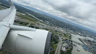 Japan Airlines 767300ER Taking off from Vancouver YVR [upl. by Llerrahs524]