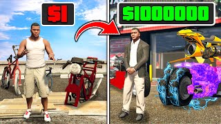 CONCESIONARIO de MOTOS de 1 VS 1000000 en GTA 5 [upl. by Wheelwright748]