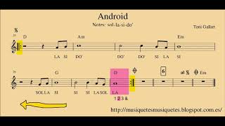 Android Partitura flauta violín oboe  audio SI melodía C instruments [upl. by Riem154]