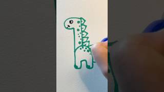 How to Draw Cute Dinosaur Easy [upl. by Eniamraj]