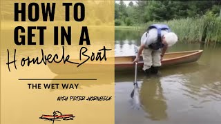 Hornbeck Boats How to get into a canoe [upl. by Hayyikaz]