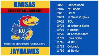 2024 Kansas Jayhawks Football Schedule [upl. by Eirotal]