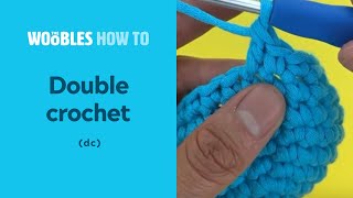 How to do a double crochet stitch dc  stepbystep tutorial [upl. by Oretna]