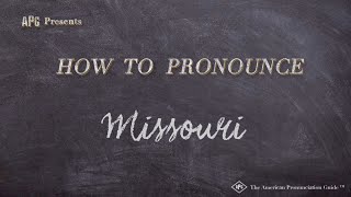 How to Pronounce Missouri Real Life Examples [upl. by Nesnej]