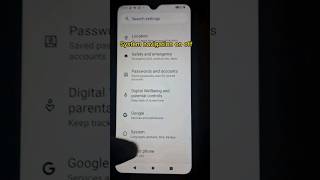 System navigation on off setting  क्या है system navigation  shorts viralvideo [upl. by Nottirb]