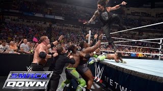 Dean Ambrose amp Roman Reigns vs Kane amp Seth Rollins SmackDown May 28 2015 [upl. by Alverson]