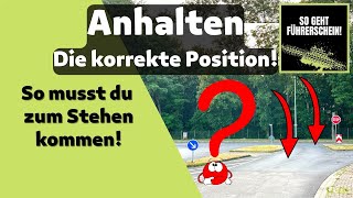 Richtig Anhalten Finde die richtige Position auf der Straße  Führerschein [upl. by Welsh231]