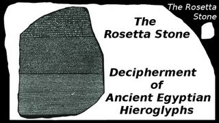 Decipherment of Egyptian Hieroglyphics Champollion amp Rosetta Stone history education online [upl. by Eimmaj]